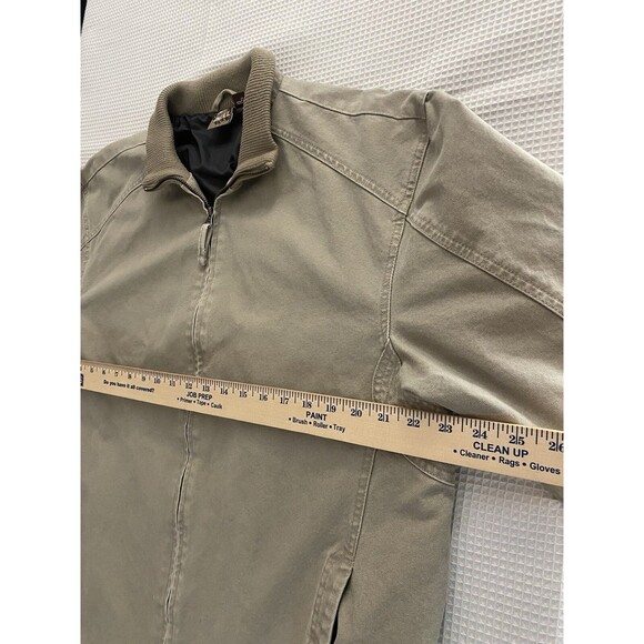 Y2K Bomber Jacket O’Neill Men’s Large Full Zip Tan Chore Outdoor Work Lined - Picture 8 of 12